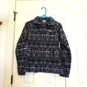 Columbia Black & Gray Zip Front Jacket Size S
